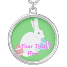 Easter Bunny and Eggs Necklace