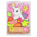 Easter Bunny in Basket Greeting Card