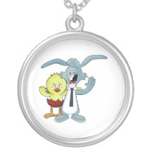 easter bunny personalised necklace