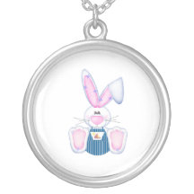 easter bunny personalised necklace