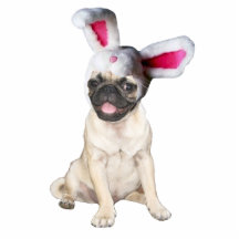 easter bunny pug photo cut outs