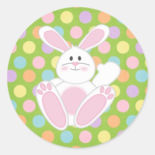 Easter Bunny Round Sticker Zazzle