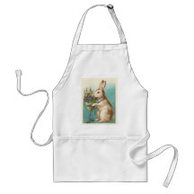 Easter Bunny With Green Egg Aprons