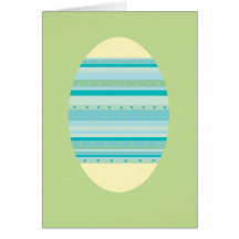Easter Card - Easter Egg in Blue and Green
