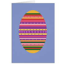 Easter Card - Richly Coloured Decorated Egg