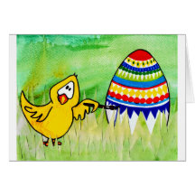 easter chicklet card