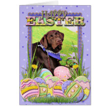 Easter - Chocolate Labrador - Hershey Cards