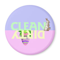 Easter Clean Dirty Dishwasher Magnet magnets