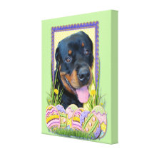 Easter Egg Cookies - Rottweiler - Harley Stretched Canvas Prints