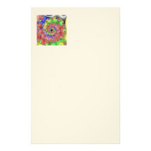 Easter Egg Spiral Fractal Custom Stationery