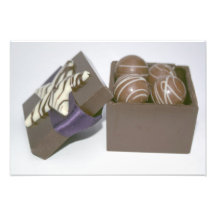 Easter eggs in a chocolate box art photo