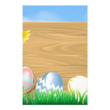 Easter eggs sign custom stationery
