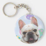 Easter Greetings French Bulldog Keychain