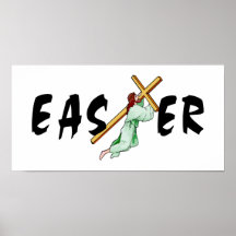 Easter Jesus Cross Posters