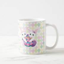 Easter Kitty and Bunny Mugs
