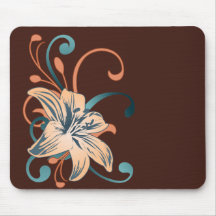 Easter Lily In Blue Mousepads