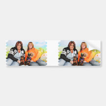 Easter - Min Pin - Zena and Gidget Bumper Sticker