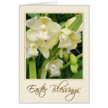 easter orchids greeting card