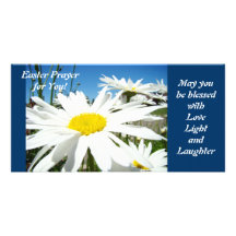 Easter Prayer Blessed with Love Light Laughter Photo Card