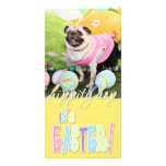 Easter - Pug -Hannah Customized Photo Card