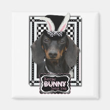 Easter - Some Bunny Loves You - Dachshund Refrigerator Magnets