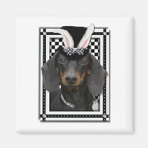 Easter - Some Bunny Loves You - Dachshund Fridge Magnet
