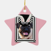 Easter - Some Bunny Loves You - Pug Christmas Tree Ornament