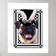 Easter - Some Bunny Loves You - Pug Posters