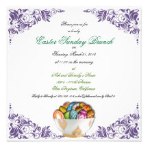 Easter Sunday Brunch Custom Invitations