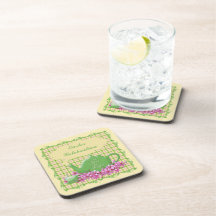Easter Tea Celebration Plaid Drink Coasters