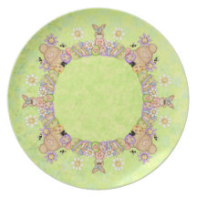 Easterbunnies and Eggs Plate