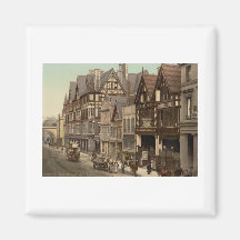 Eastgate St and Newgate St, Chester, England Refrigerator Magnets