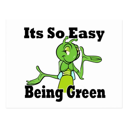 Easy Being Green Postcard