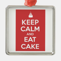 Eat Cake Christmas Ornaments