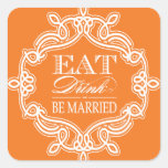 Eat, Drink and Be Married Favour Stickers