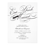 Eat Drink And Be Married Rehearsal Dinner Invite invitations
