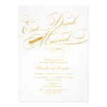 Eat Drink And Be Married Rehearsal Dinner Invite invitations