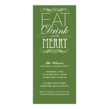 Eat Drink And Be Merry Holiday Party Invitation