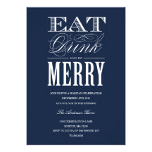 EAT, DRINK & BE MERRY | HOLIDAY PARTY INVITATION