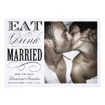 EAT, DRINK  | SAVE THE DATE PERSONALISED ANNOUNCEMENT