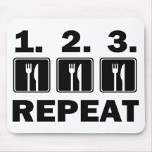 Eat Eat Eat and Repeat Mousepads
