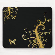 Eat Love Pray - Vines and Butterflies Mouse Pads