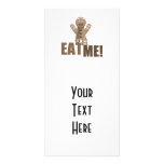 EAT ME! Gingerbread Man - Brown Sepia Personalised Photo Card