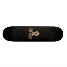 EAT ME! Gingerbread Man - Brown Sepia Custom Skateboard