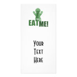 EAT ME! Gingerbread Man - Green Personalised Photo Card