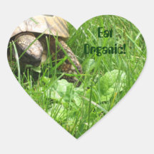 Eat Organic! Heart Stickers