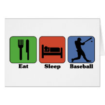 Eat Sleep Baseball Cards