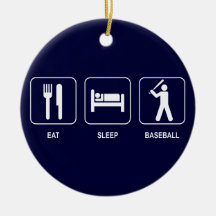 Eat Sleep Baseball Ornament