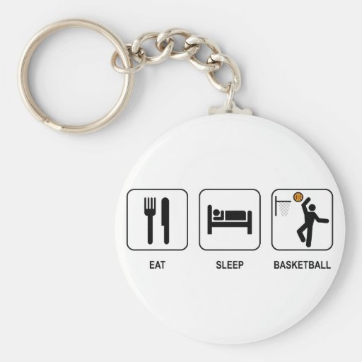Eat Sleep Basketball Keychain