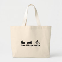 Eat. Sleep. Bike Canvas Bags